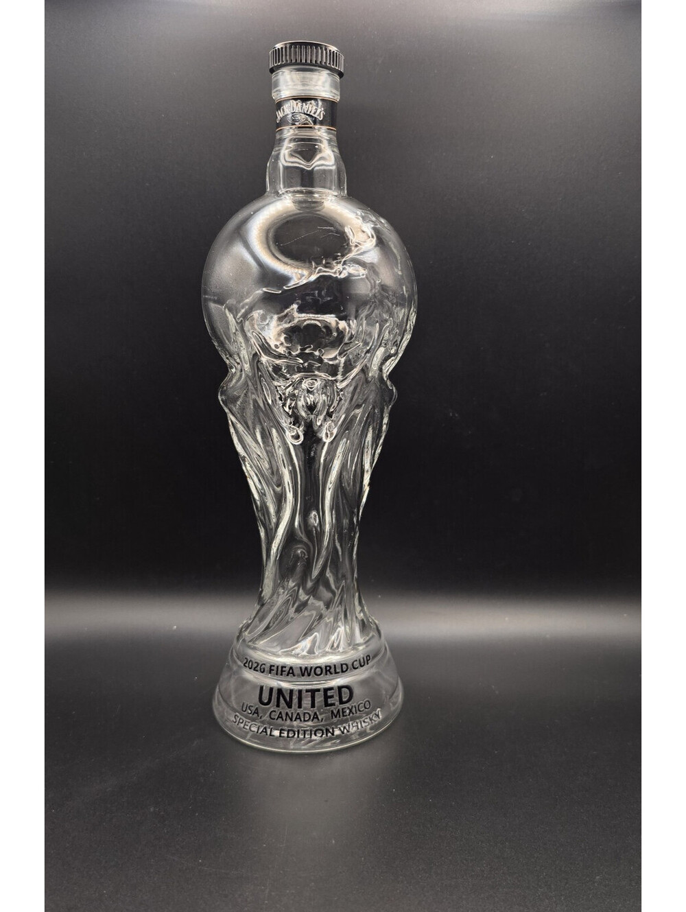 2026 FIFA World Cup Trophy Jack Daniels Whiskey Decanter NO Alcohol With Box
